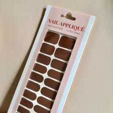 Load image into Gallery viewer, Dark brown non-toxic gel nail wrap that&#39;s easy to apply anytime
