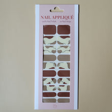 Load image into Gallery viewer, Beige brown cream nail wrap design in 20 pieces
