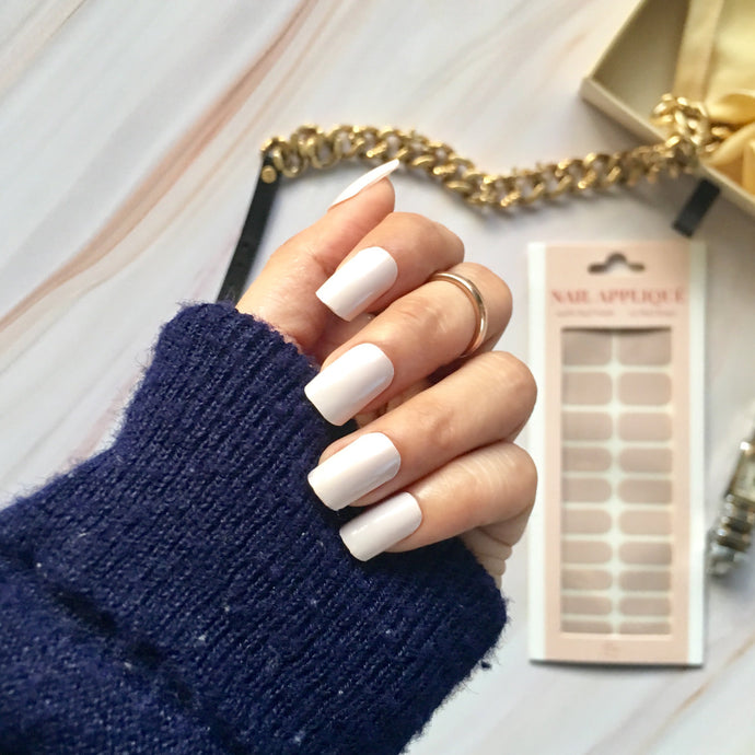 Baby pink solid color gel nail wrap  in 20 pieces