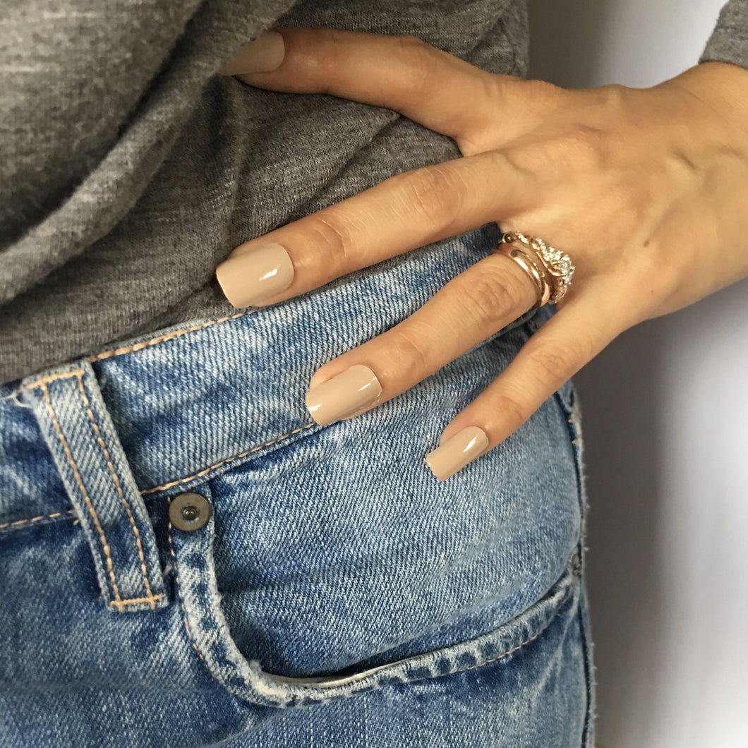 Coffee inspired solid color gel nail wrap  in 20 pieces
